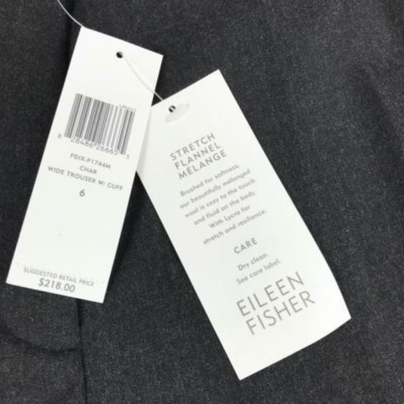 Eileen Fisher Stretch Flannel Melange Trouser - Picture 6 of 6